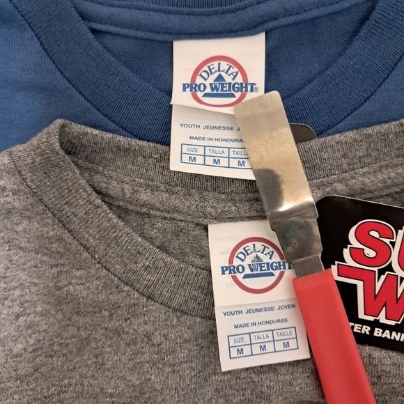 Kids NC Outer Banks Graphic T-Shirts Gray & Blue Size M - Picture 3 of 8